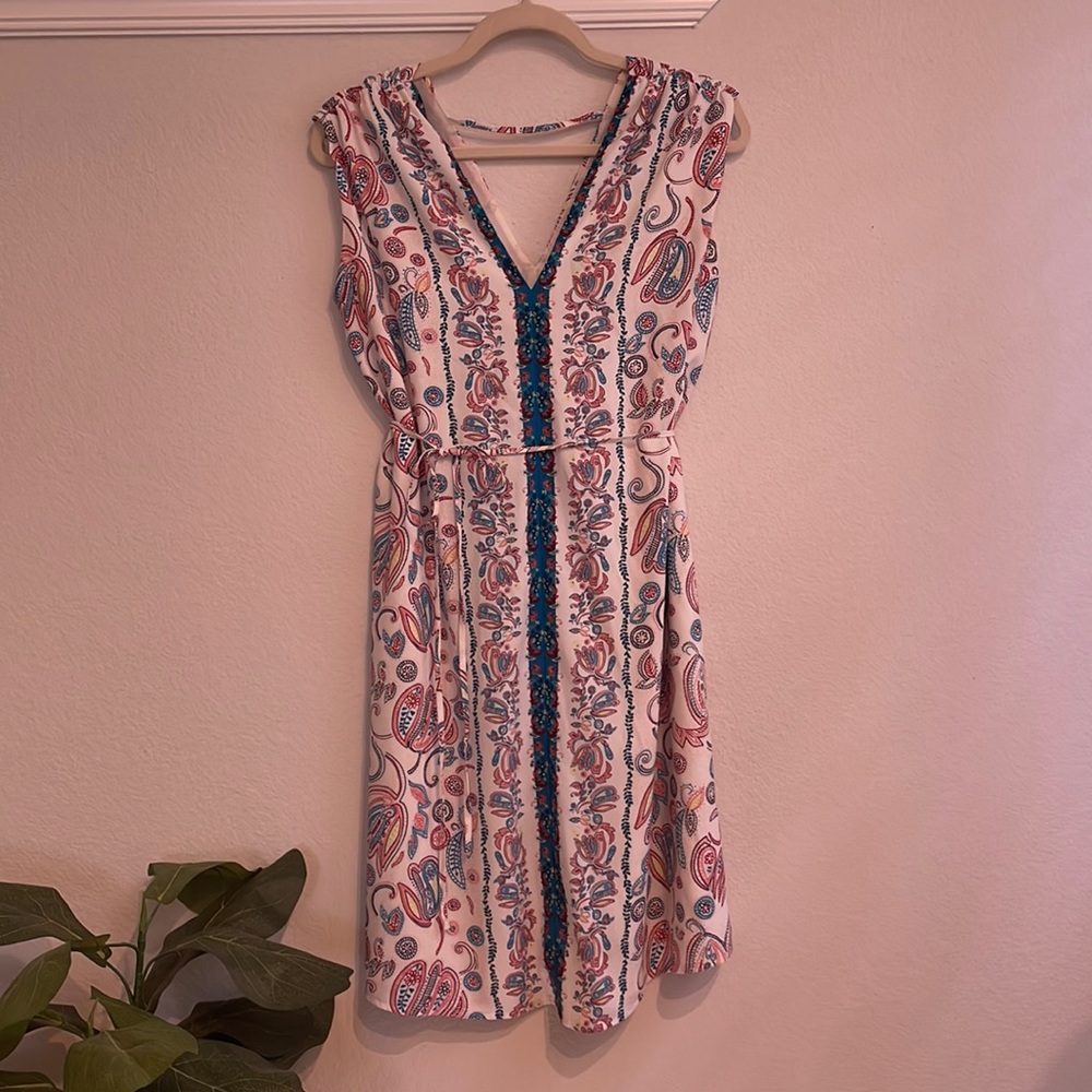 Loft size medium tie waist dress